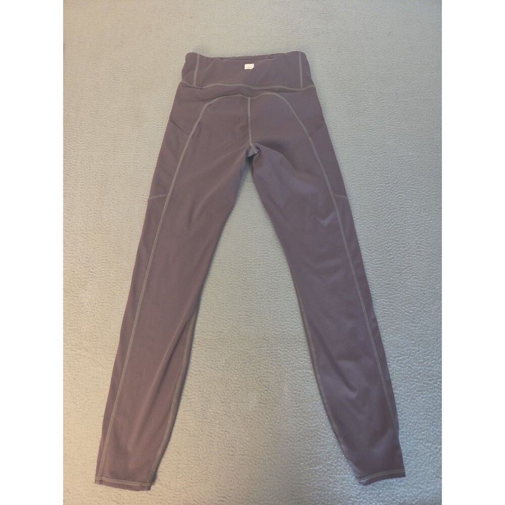 Vuori Stride Leggings Womens XS Burgundy High Rise Back Pockets Yoga Excellent